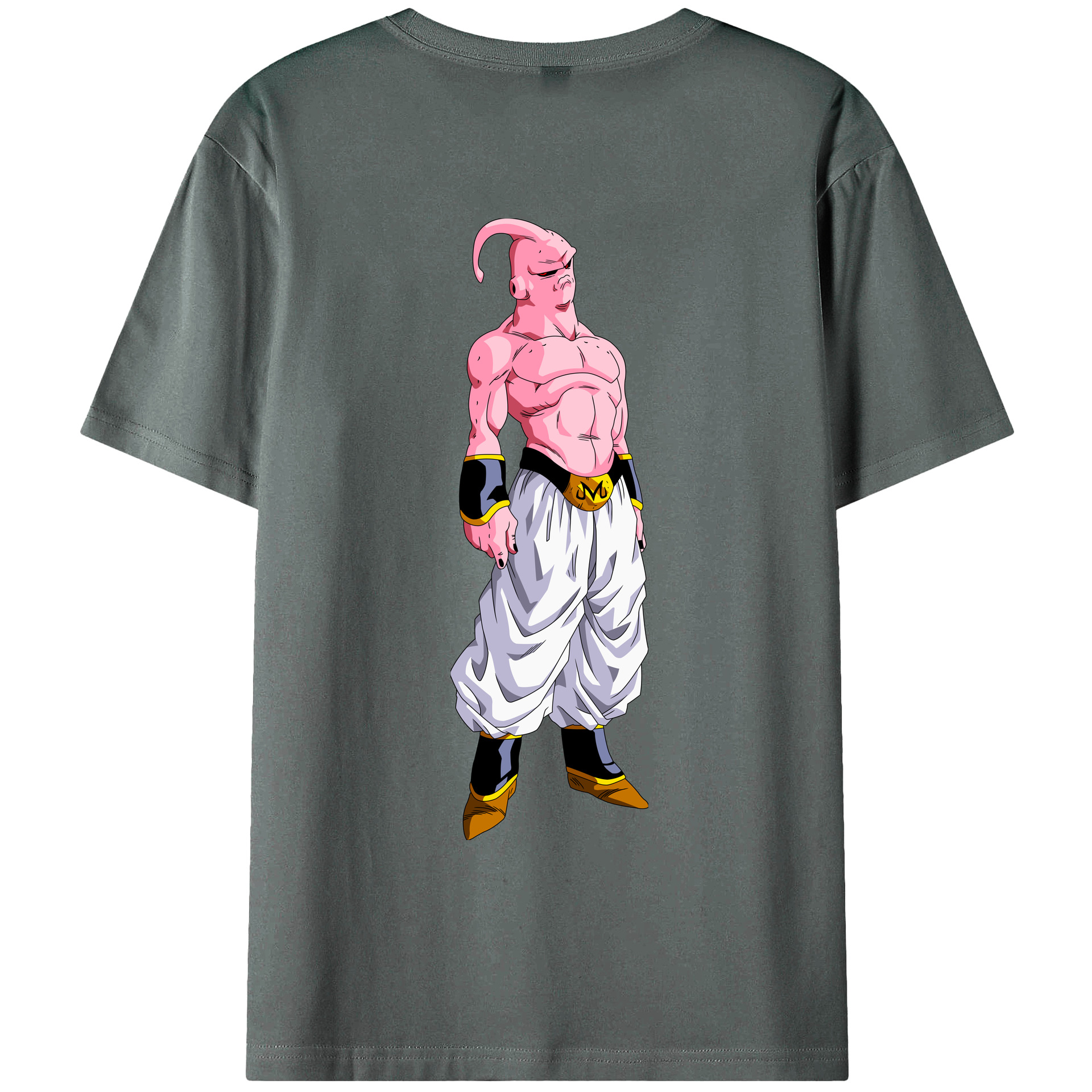 （画像用） ドラゴンボール 魔人ブウ DRAGON BALL Majin Buu 綿100％ メンズ半袖Tシャツ（バックプリント） 通気性